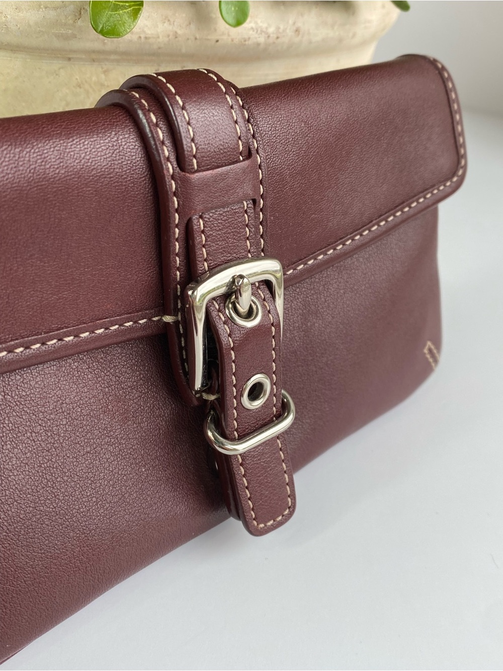 Coach Oxblood Hamilton Clutch Wristlet Wallet - Picture 3 of 14
